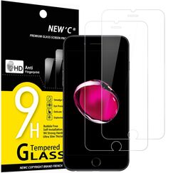 NEW'C 2 Stück für iPhone 7 und iPhone 8 für Panzerglas, Frei von Kratzern, 9H Härte, HD Displayschutzfolie, 0.33mm Ultra-klar, Ultrabeständig