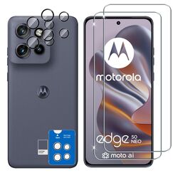 Lutree für Motorola Moto Edge 50 Neo für Panzerglas Schutzfolie, 2+2 Stück Schutzglas + Kameraschutz Folie, 9H Härte HD Displayschutz Bläschenfrei Anti- Kratzer Displayfolie