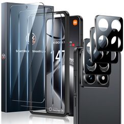LK Schutzfolie für Xiaomi 14T Pro Panzer Schutz Glas, 9H Härte Schutzglas, 0.30mm Ultra Klar Displayfolie, Blasenfreie Fingerabdruck-ID Unterstützen, 3 Kameraschutz und 3 Folie mit Einbaurahmen