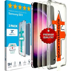 XeloTech Schutzglas für Samsung Galaxy S23 - Echtes hartes 9H Premium Glas - Keine weiche Plastik-Folie (PremiumGlas)