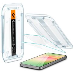 Spigen Glas.tR EZ Fit Schutzfolie kompatibel mit Samsung Galaxy A56 5G, Galaxy S24 FE, 2 Stück, Kratzfest, 9H Härte Folie