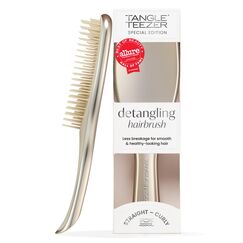Tangle Teezer Ultimate Detangler Haarb&uuml;rste &ndash; Nasses & Trockenes Haar &ndash; Entwirrungsb&uuml;rste f&uuml;r Alle Haartypen &ndash; Zweistufige Borsten Reduzieren Haarbruch & Knoten &ndash; Champagner Gold mit Chrom-Finish