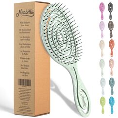 Ninabella Haarb&uuml;rste ohne Ziepen - B&uuml;rste f&uuml;r Damen und Herren - Detangler B&uuml;rste auch f&uuml;r Locken & Lange Haare - Entwirrb&uuml;rste Haarb&uuml;rsten - Gr&uuml;n