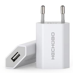 USB Stecker, USB Adapter Steckdose Netzteil - 2er Pack Adapter 5V 1A Ladegerät Universal - Charger Kompatibel mit Smartphone, iPhone, iWatch, Handy, Kamera, Tablets, MP3 usw (Weiß)