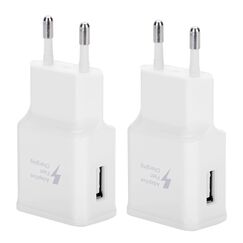2er Pack USB Ladegerät, Netzteil Steckdosenadapter, Ersatz-Original Schnellladegerät Für Samsung Galaxy S8 S9 S10 S20 S21 Plus S10e 5G S7 A56 A54 A52s A50 A51 A36 A34 A30 A20 A16 A15 A14 A06 A05s