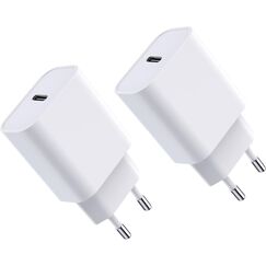 Seadmit 20W USB C Adapter, USB-C Ladegerät kompatibel mit i-Phone 17/16/15/14/13 Plus Pro Max Mini, i-Pad, Air-Pods, Samsung Galaxy S25/24/23, USBC Stecker Netzteil Schnellladegerät Charger(2 Port)