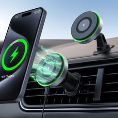 Mag-Safe Handyhalterung Auto mit Ladefunktion, Hinyx Autohalterung Ladegerät Magnet Zubehör, Handyhalter kompatibel mit iPhone16/15/14/14/13 Pro Max/14 Plus&Samsung S9