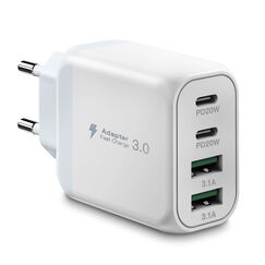 40W USB C Ladegerät, Gcstnn Schnellladegerät 4 Port PD3.0 QC3.0 USB C Ladestecker für iPhone 15 Plus 14 Pro Max 13 Pro 12 Mini 11 SE XS XR 8, Samsung, Xiaomi Handy Ladegerät.