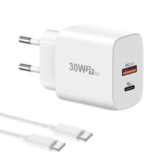 30W USB C Ladegerät,Cshare PPS PD 3.0 Schnellladegerät Für Google Pixel 9 Pro/9/9Pro XL/8/8 Pro/7/7 Pro/6 Pro/6a,iPhone 15 Pro Max,Samsung Galaxy S24 Ultra,2 Port Netzteil und 2M USB C Kabel