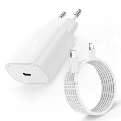 iPad Ladekabel Original mit USB C Netzteil, 25W iPad Ladegerät Schnellladegerät iPhone 17 ladekabel Apple Original für iPad Pro 12.9/11 2018~2022/ iPad Pro/Mini 6/Air 5/4,iPhone17 16 15/ Pro/Pro Max