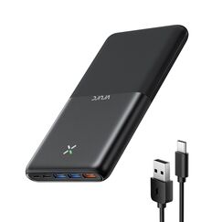 VRURC Power Bank 30000mAh 22.5W Powerbank USB C Schnelles Aufladen Externe Handyakkus mit 4 Ausgänge und 3 Eingänge Tragbares Ladegerät kompatibel mit iPhone, Huawei, Tablets usw (Schwarz)