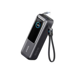 Anker Laptop Powerbank 165W 25000 mAh, Ladegerät mit 70cm ausziehbarem Kabel & Trageband, 3 USB-C Ports für Laden mehrerer Geräte, Für MacBook Pro, iPhone 17/16/15, Samsung und mehr (flugzeugtauglich)