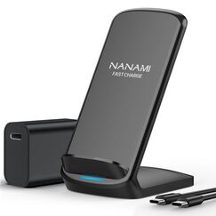 NANAMI Fast Wireless Charger,15W Induktive Ladestation mit 20W USB ladeger&auml;t f&uuml;r Samsung Galaxy S26/S25/S24/S23/S22/S21/S20/S10/S9,f&uuml;r iPhone 17/Air/16/15/14/13/12/11//X/XS/XR/8/8 Plus Google Pixel LG