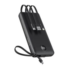 VEEKTOMX Powerbank 20000mAh Power Bank mit integrierten Kabeln USB C Externe Handyakkus mit 5 Ausgängen & 2 Eingängen Reise Gadgets Akkupack Kompatibel mit iPhone, Samsung