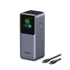 UGREEN Nexode 20000mAh Powerbank 130W Max Schnellladung, USB-C PD 3.0 Input/Output, Digitaldisplay, kompatibel mit iPhone 17/16/15 Pro Max, Galaxy S25 Ultra, MacBook Pro, Dell und mehr