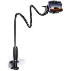 Lamicall Schwanenhals Handyhalterung für Bett, Handyhalter - [80mm Klemmbasis] Flexible Lang Arm Handy Halterung Tisch, 360 Grad Drehung Handy Ständer für iPhone, Samsung, 4-7 Zoll Smartphone