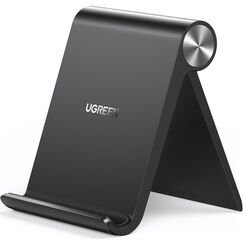 UGREEN Handy Ständer Tisch Handyhalter Schreibtisch Handyhalterung klappbar Handyständer für Tisch kompatibel mit iPhone 17 16 15 14 13 12 Pro Max, Galaxy S23 Ultra S23+ S23 S22 bis 7,9 Zoll (Schwarz)