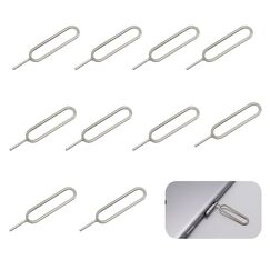 10 Stück SIM Karte Nadel, SIM Kartenträger Auswerfer Pin Auswerfen Removal Tool, SIM Pin Handy Nadel Kompatibel mit Allen iPhone, Android, HTC, Samsung Galaxy Smartphone