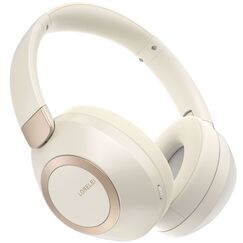 LORELEI B-C6 Kabellose Over-Ear-Kopfhörer, 50H Playtime Faltbare, leichte Bluetooth-Headsets, Tiefe Bässe, eingebautes Mikrofon, Ohrenschützer aus Memory-Schaumstoff, für Reisen(Beige weiß)
