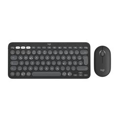 Logitech Pebble 2 Combo, kabellose Tastatur und Maus, leise und mobil, anpassbar, Logi Bolt, Bluetooth, Easy-Switch für Windows, macOS, iPadOS, Chrome - Deutsches QWERTZ-Layout, Weiß
