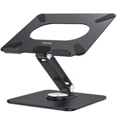 BESIGN LSX7 Laptop ständer mit 360 Drehbarer Basis, Verstellbarer ergonomischer Notebook-Ständer, Laptop ständer kompatibel mit 10-15.6" Laptops (Schwarz)