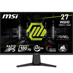 MSI MAG 275QF 27 Zoll WQHD Gaming Monitor - 2560 x 1440 Rapid IPS Panel, 180 Hz / 0.5ms (GtG, Min.),101% sRGB Colour Gamut, Frameless Design, HDR Ready - DisplayPort 1.4, HDMI 2.0b(WQHD@144Hz)