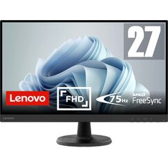 Lenovo D27-45 Monitor | 27" Full HD Monitor | 1920x1080 | 75Hz | 250 nits | 4ms Reaktionszeit | VA-Panel | HDMI | VGA | AMD Radeon FreeSync | entspiegelt | 4,6kg | schwarz