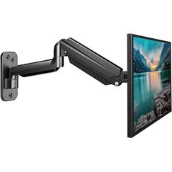 suptek Monitor Wandhalterung für 13-32 Zoll LED/LCD/TV Bildschirm bis 9 kg, Monitor Halterung mit voller einstellbaren Gasfeder, Höhenverstellbar, Neigbar Schwenkbar und Drehbar, VESA 75/100