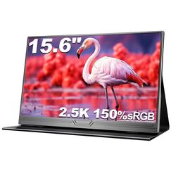 CUIUIC 15,6" Portable Monitor 2.5K – QHD 2560x1440 IPS, 500 Nits, 150% sRGB, HDR, USB-C/HDMI, Augenfreundlich, Zweitbildschirm für Mac, Laptop, Handy, PC, PS5, Xbox mit Smart Case