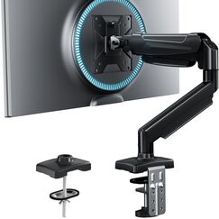 BONTEC Monitor Halterung für 13-32 Zoll Monitore 3-9 kg, VESA 75/100mm, Gasdruckfeder Arm, Ergonomischer Bildschirmhalterung, Schwenkbar, Neigbar, Dreht