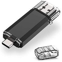 USB C OTG Stick 128GB RAOYI USB 3.0 Type C Stick Dual USB Speicherstick 2-IN-1 Flash Laufwerk 128 GB für Tablet/Smartphone/Android/PC/Laptop/Windows/IOS (Schwarz)
