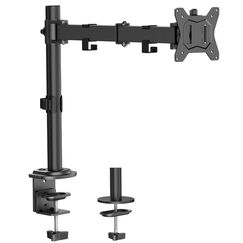 HUANUO Monitor Halterung für 13-32 Zoll Bildschirme, Monitor Halterung 1 Monitor Höhenverstellung Neig- Schwenkbar und Dreht, 2 Montageoptionen, VESA 75 & 100 mm