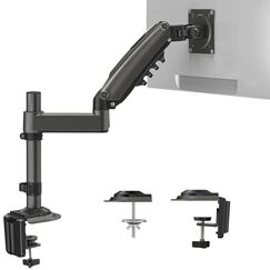 HUANUO Ergonomischer Monitor Halterung 30% höher, Monitor Arm für 13-34 Zoll (2-9 kg) Monitorhalterung höhenverstellbar, schwenkbar, neigbar, 360° drehbar, für Office & Gaming, VESA 75 & 100 mm