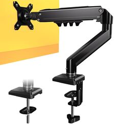 OffiGo Monitor Halterung für 15-32 Zoll Bildschirme, Monitor Arm Max 9kg, Stabiler Bildschirmhalterung Vesa 75 & 100 mm, Monitorhalterung, Schwarz