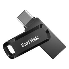 SANDISK Ultra Dual Drive Go USB Type-C & Type A, 128 GB (Android Smartphone Speicher, USB Type-C & Type-A-Anschluss, 400 MB/s Lesegeschwindigkeit, Nutzung als Schlüsselanhänger möglich) Schwarz