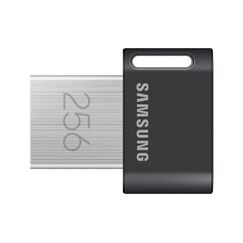 Samsung FIT Plus USB-Stick Typ-A, 256 GB, 400 MB/s Lesen, 110 MB/s Schreiben, kompakter USB 3.1 Speicherstick mit Schlüsselring, Gray, MUF-256AB/APC