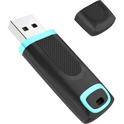 USB Stick 128GB 3.0 Vansuny High Speed 128GB USB 3.0 Stick Flash Drive mit LED-Indikator für PC/Laptop/Car Audio/Smart TV (128 GB, Cyan)