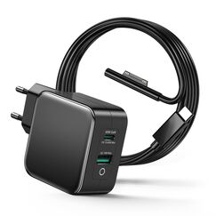 USB C Ladegerät 65 W mit Surface Ladekabel Kompatibel mit Surface Pro 9/8/7/6/5/4/3/2017 Surface Go/Laptop/Book 2-Port Surface Ladegerät