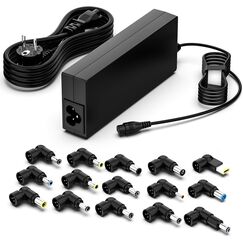 shefor 90W Universal Netzteil Laptop Ladekabel Kompatibel mit Lenovo Toshiba HP Acer Asus Dell Sony Notebook Tablets mit 15 Adapterstecker Multi Ladekabel