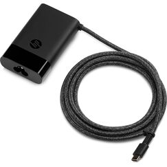 HP USB‑C Laptop‑Ladegerät 65W – Universelles Schnellladegerät für Laptop, Tablet & Smartphone, Intelligente Leistungsanpassung (15/27/60/65W), Kompakt, Robustes 180 cm USB‑C‑Kabel, Schwarz