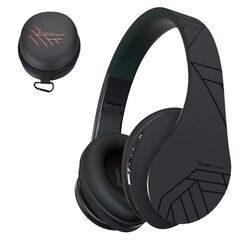 PowerLocus Bluetooth Over-Ear Kopfhörer, Kabellos Stereo Faltbare Kopfhörer Kabellose und Kabel-Kopfhörer mit Integriertem Mikrofon, Micro SD/TF, FM für Handys/iPad/Laptops & PC (Schwarz)