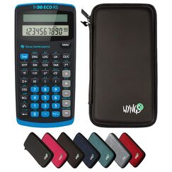 TI-30 ECO RS inkl. WYNGS Schutztasche Schwarz - Wissenschaftlicher Taschenrechner - Basic Set