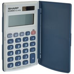 Sharp EL-243S Taschenrechner (8 Stellen, Solar- und Batteriebetrieb) Weiß