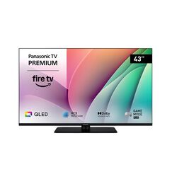 Panasonic Premium TV-43W80AEZ, W80 Serie 43 Zoll 4K Ultra HD QLED Smart TV, 2024, Fire TV, Dolby Vision & Atmos, Game Mode Plus, Alexa Sprachsteuerung, Airplay, Schwarz