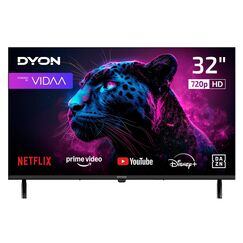 DYON Movie Smart 32 VX - 32 Zoll 80 cm Smart TV mit HD Triple Tuner (DVB-C/-S2/-T2), App Store, Prime Video, Netflix, YouTube, DAZN, Disney+, waipu.tv, Hotelmodus
