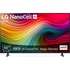 LG 50NANO81T6A TV 50" (127 cm) NanoCell Fernseher (α5 Gen7 4K AI-Prozessor, webOS 24, HDR10, bis zu 60Hz) [Modelljahr 2024]