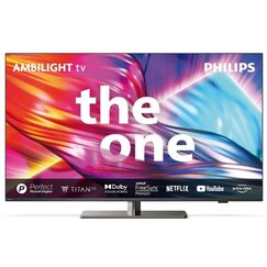 Philips Ambilight 55PUS8909 4K LED Smart TV - 55-Zoll Display mit Pixel-präziser Ultra HD Titan OS Plattform und Dolby Atmos-Klang. Funktioniert mit Alexa und Google Sprachassistent – Anthrazitgrau