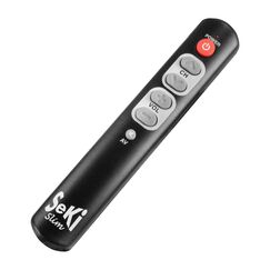 SeKi Slim schwarz lernfähige Universal-Fernbedienung mit großen Tasten - für Senioren + Kinder