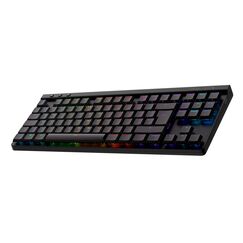 Logitech G G515 Lightspeed TKL kabellose Flache Gaming-Tastatur, LIGHTSYNC RGB, dünnes Profil ohne Ziffernblock, PBT-Tastenkappen, lineare mechanische Switches, Deutsches QWERTZ-Layout - Schwarz