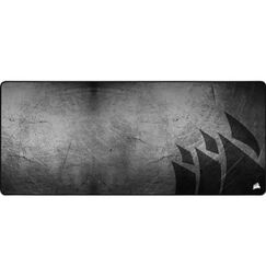 Corsair MM350 PRO Spritzwassergeschütztes Premium-Gaming-Mauspad – Stoff, Superficie de 93 x 40 cm, Mikrofasergewebe, Anti-Fray Genähte Ränder – Extended XL, Schwarz/Grau